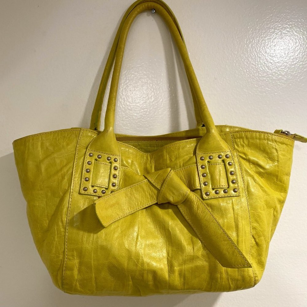 Roberta Gandolfi, lime green, Studded, Knot, Bag